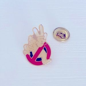 1989 Vintage Ghostbusters pin movie Columbia pictures
